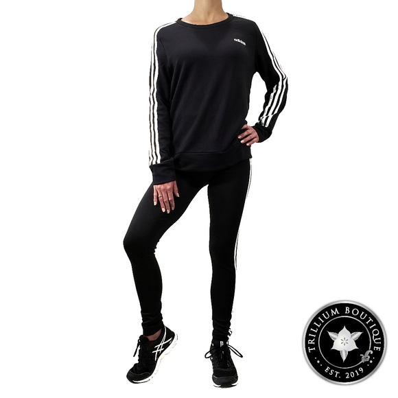 Adidas Climalite 3-Stripe Crewneck Sweatshirt NWT! - Picture 6 of 13